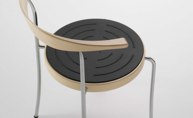 Partout Chair with Slatted Black Seat